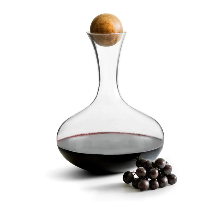 DECANTER CON TAPPO IN LEGNO DI ACACIA
