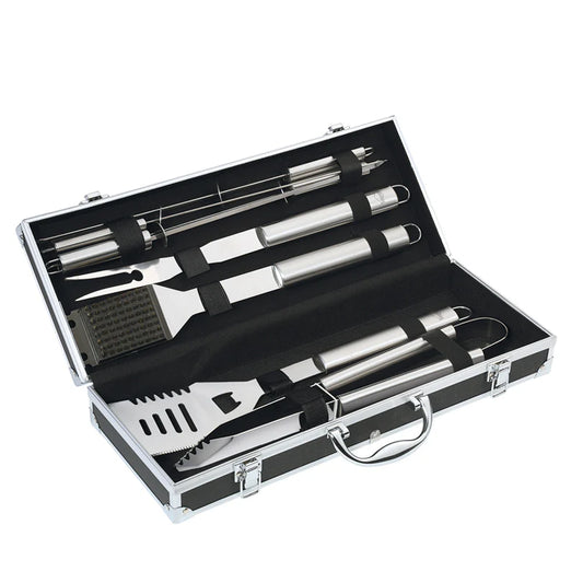SET BARBECUE 8 PEZZI CON VALIGETTA