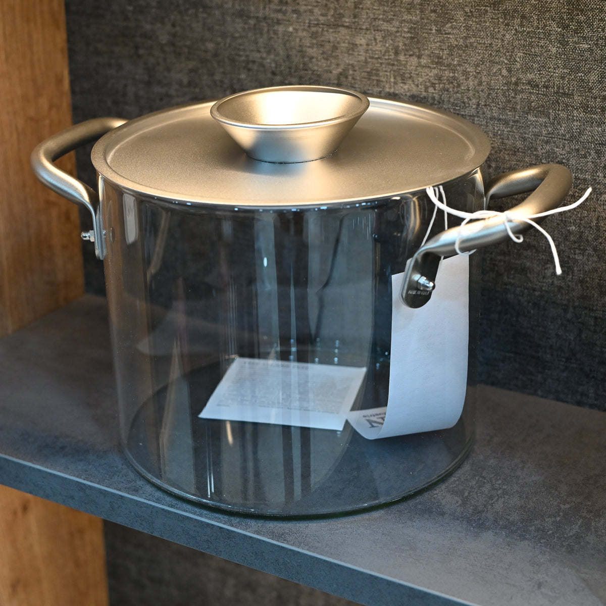 PENTOLA IN VETRO 24 CM CON COPERCHIO