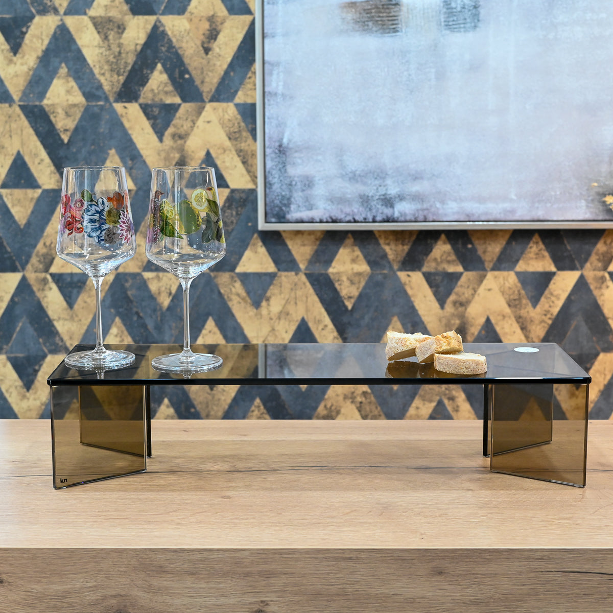 Alzata Gastronomica in vetro Fume'