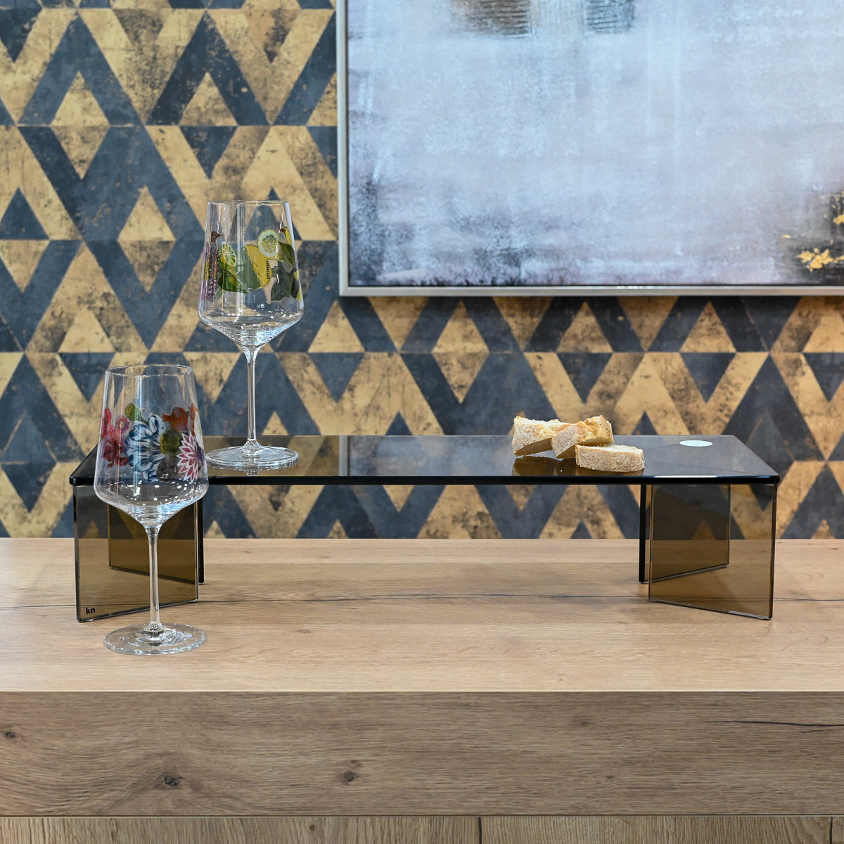 Alzata Gastronomica in vetro Fume'