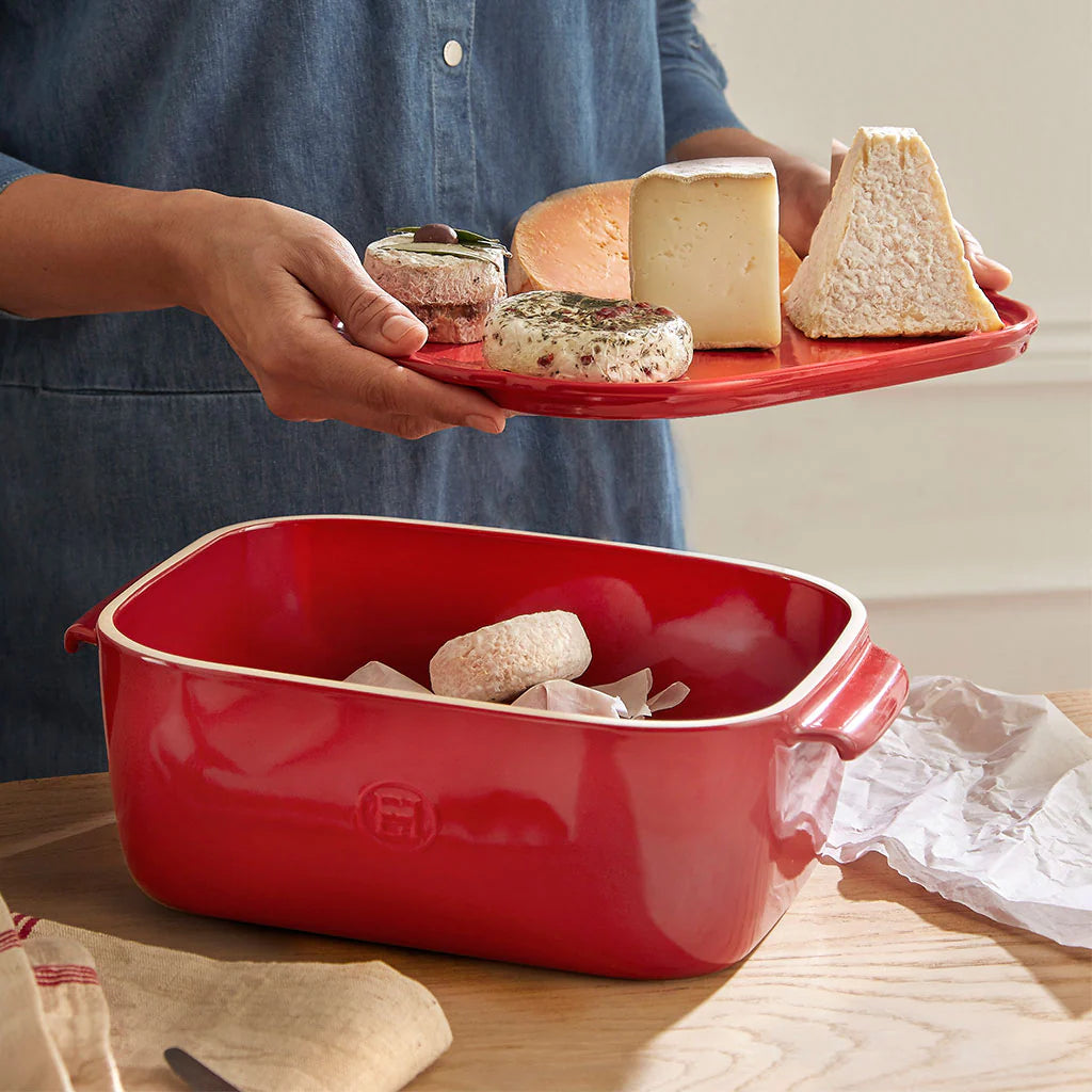 PORTAFORMAGGI CON COPERCHIO IN CERAMICA SMALTATA