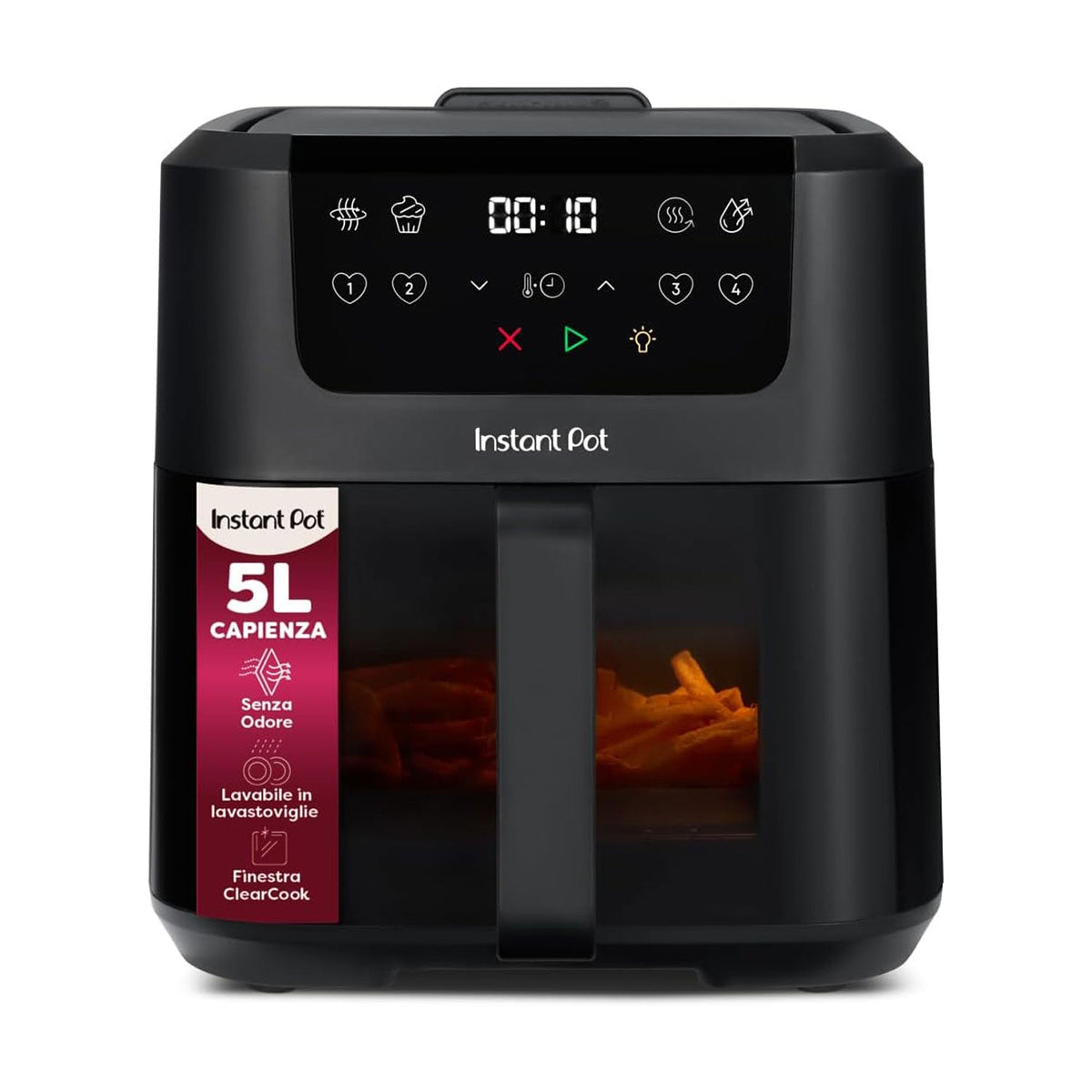 Friggitrice ad aria Instant Vortex ClearCook 5L nera